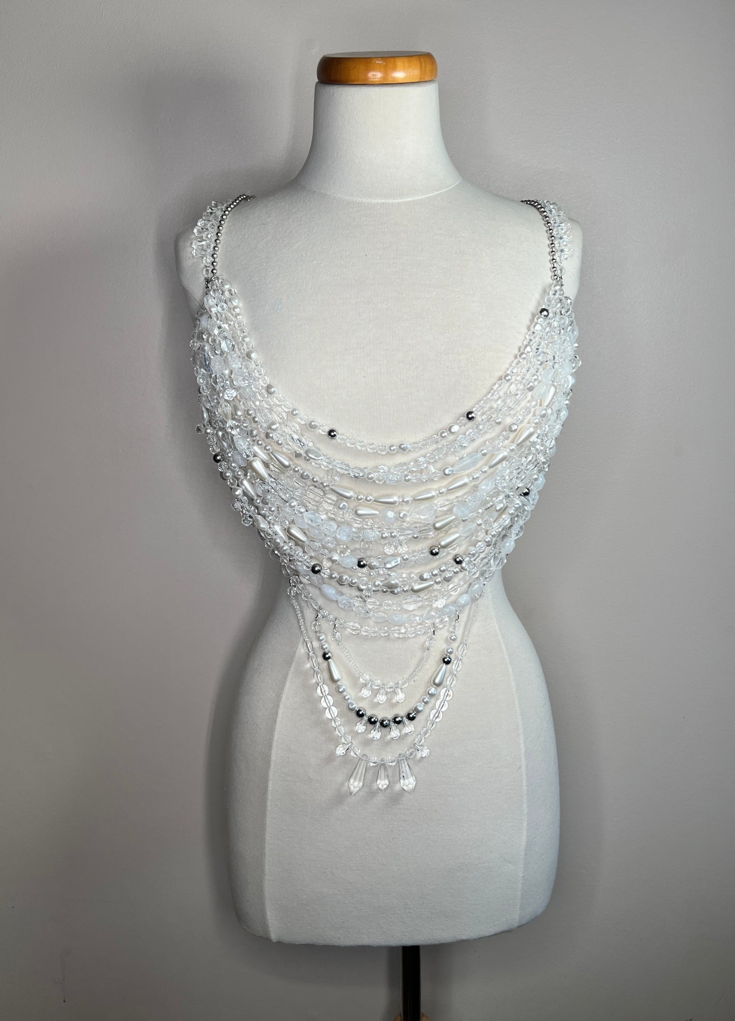 Beaded top - Pearl/White Palette