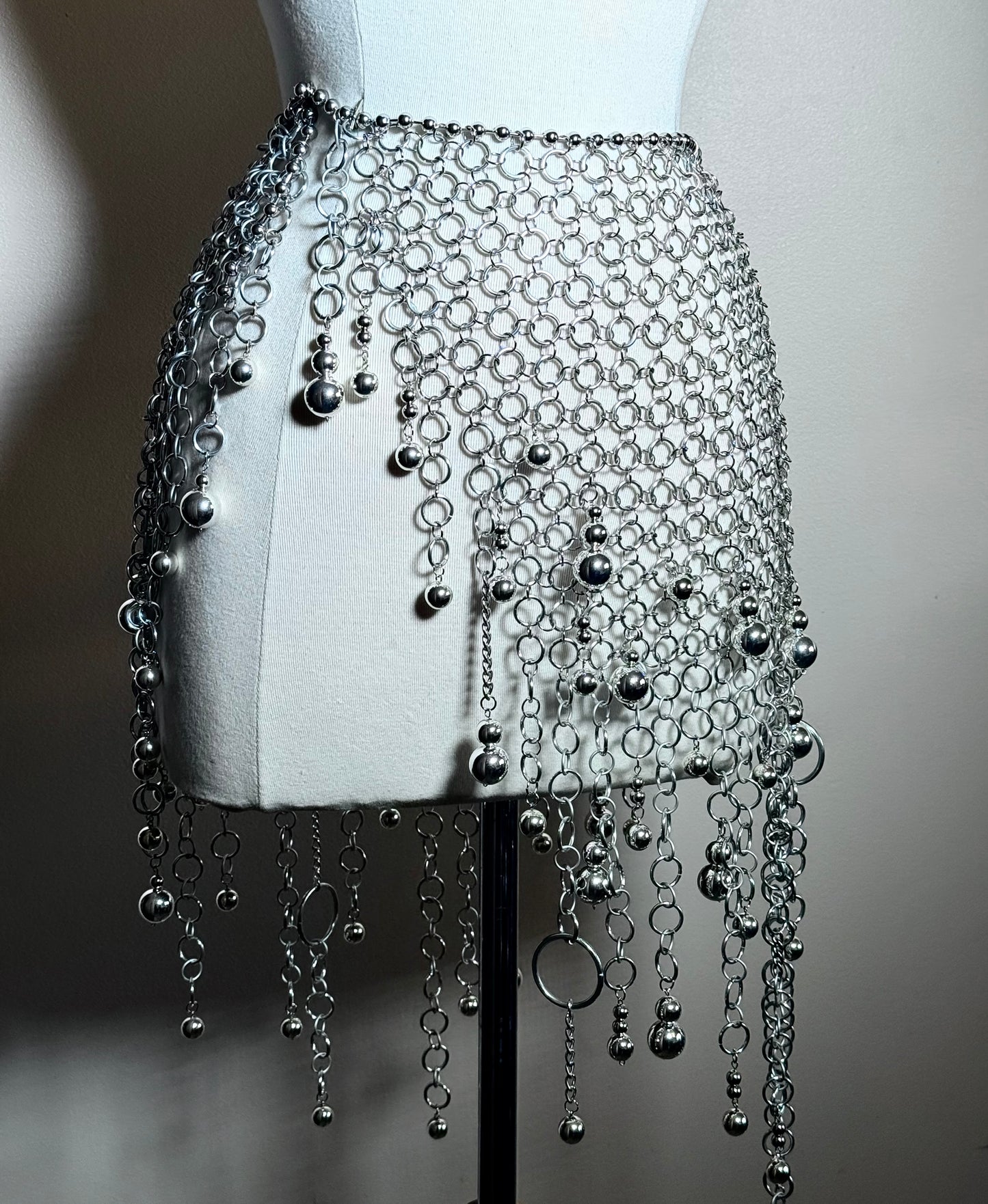 Metallic Beaded Skirt