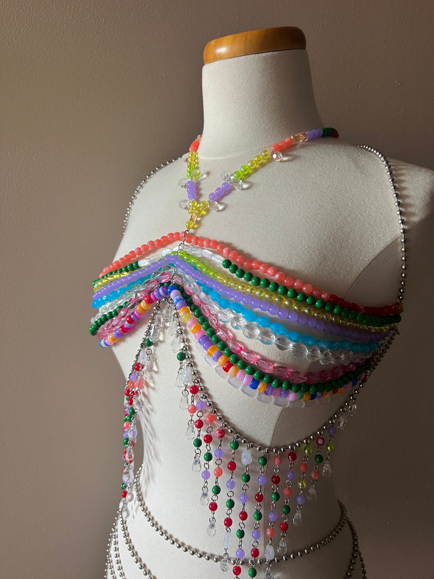 Beaded Top - Rainbow Palette