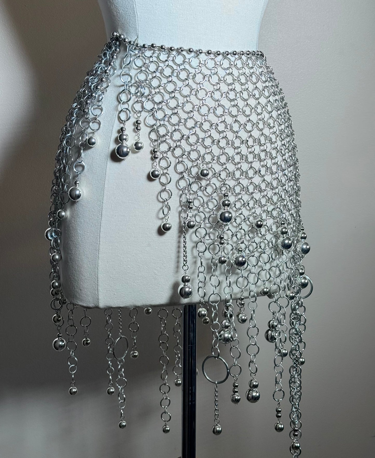 Metallic Beaded Skirt