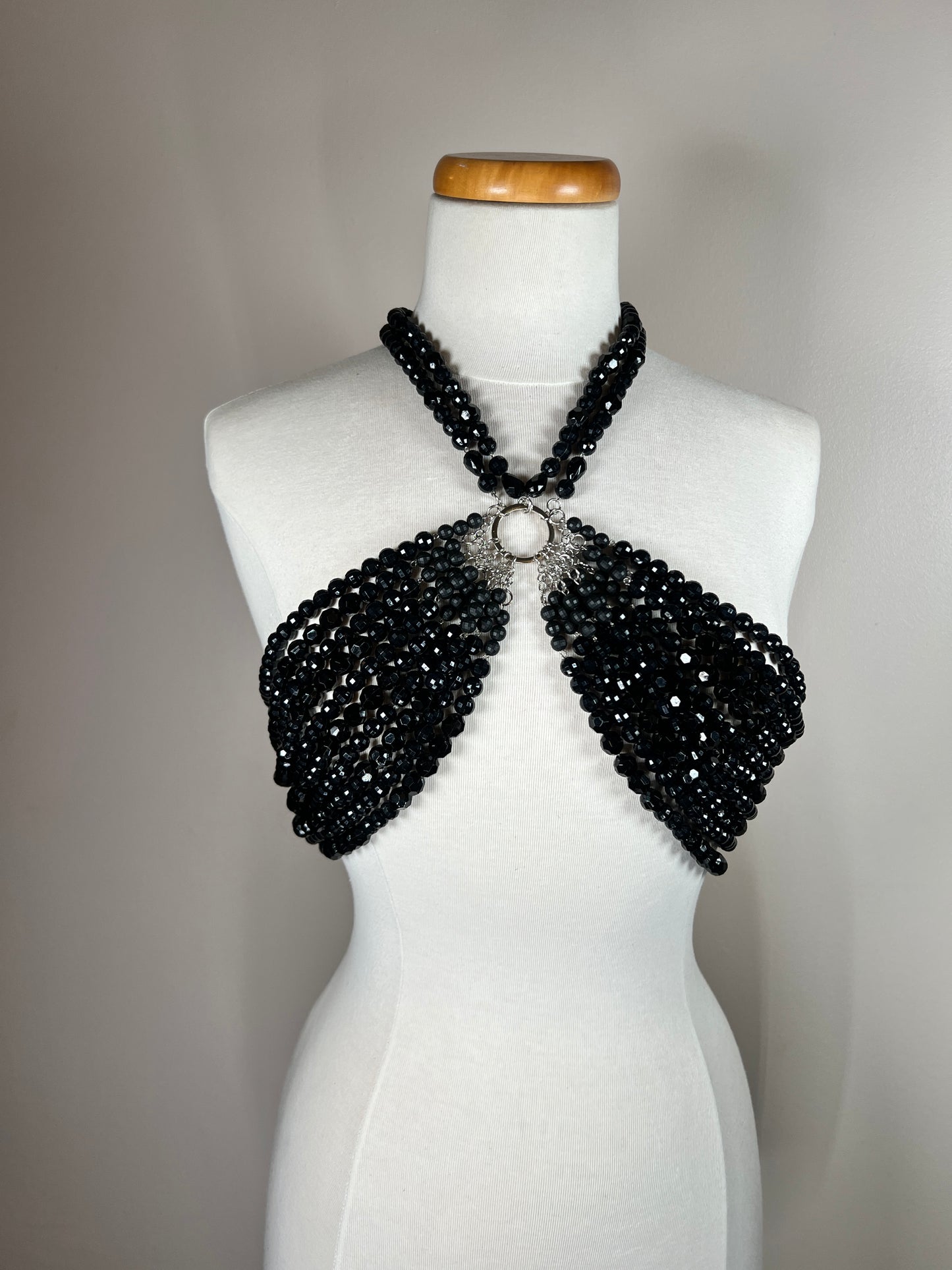 Beaded top - Black palette
