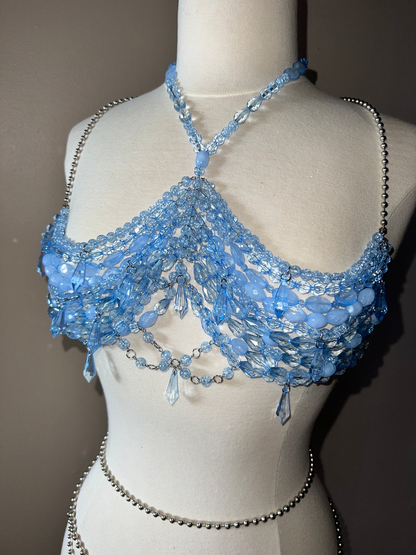 Beaded Top - Blue Palette