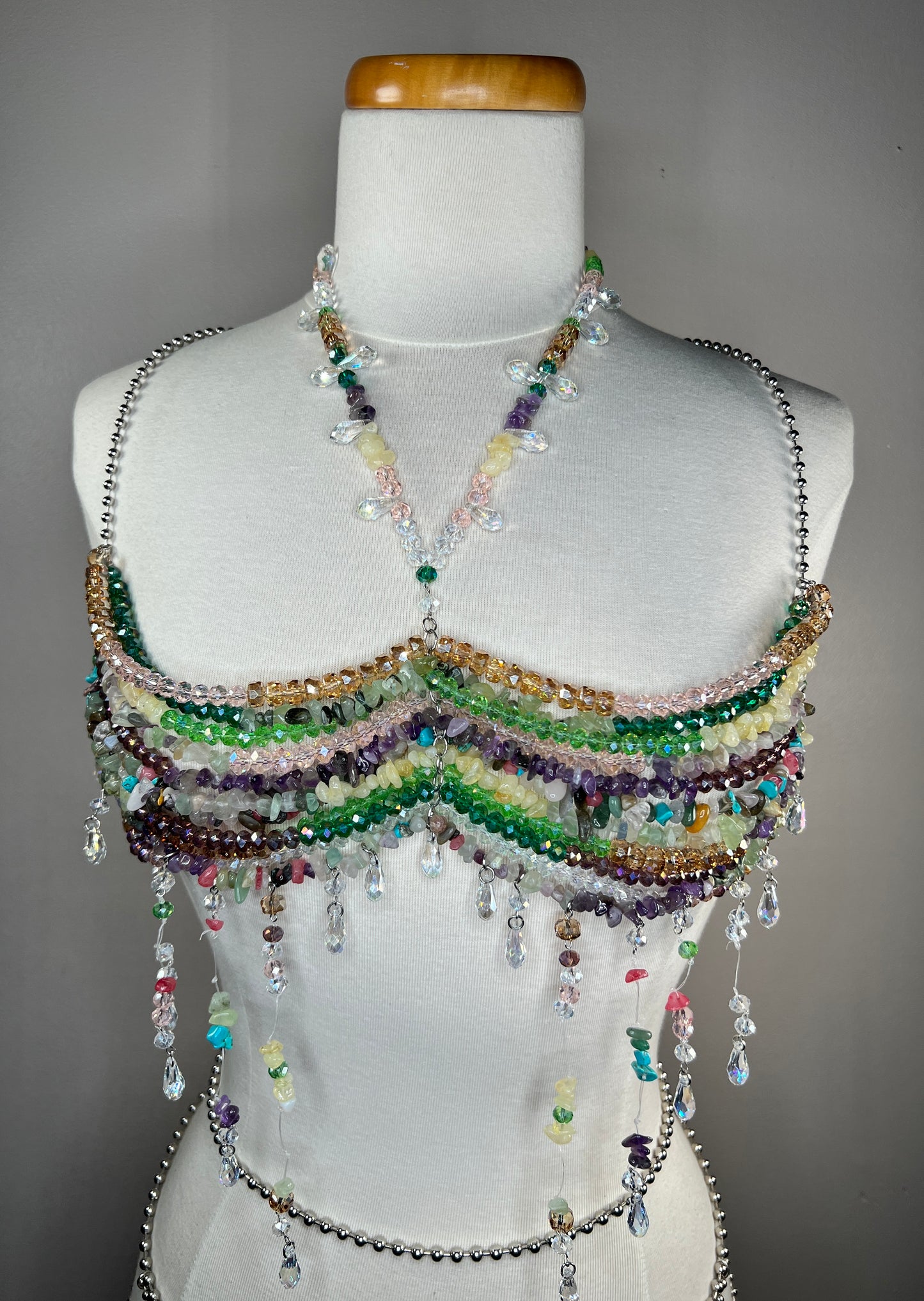 Beaded Top - Rainbow Palette