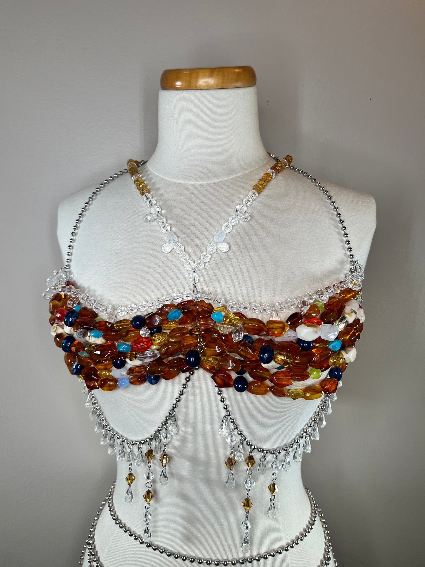 Beaded Top - Brown Palette