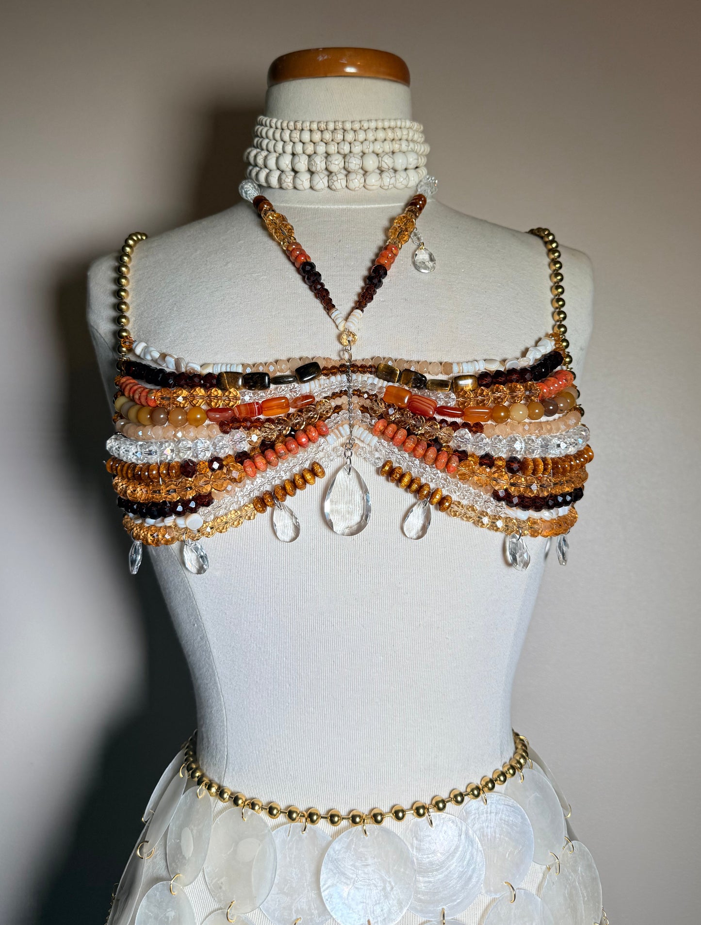 Beaded Top - Warm palette
