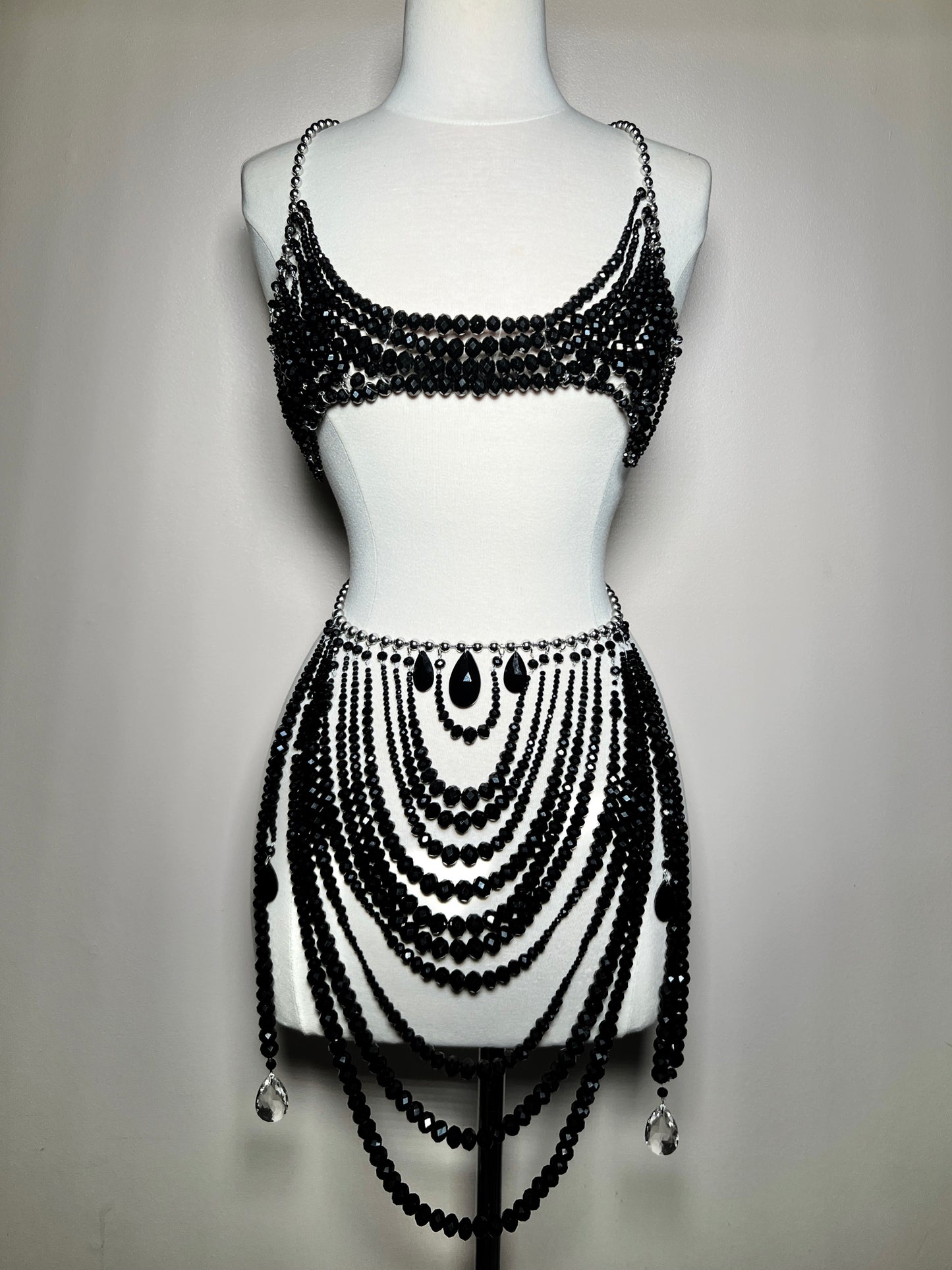 Beaded Top - Black Palette