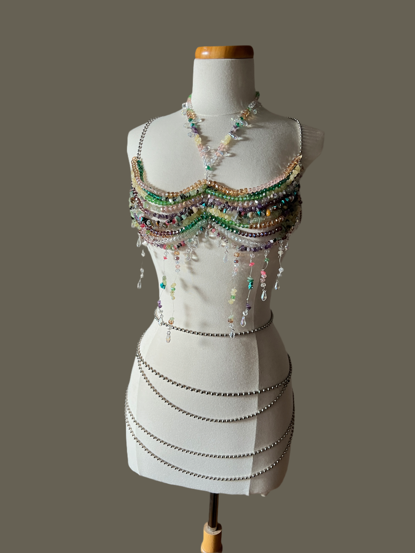 Beaded Top - Rainbow Palette