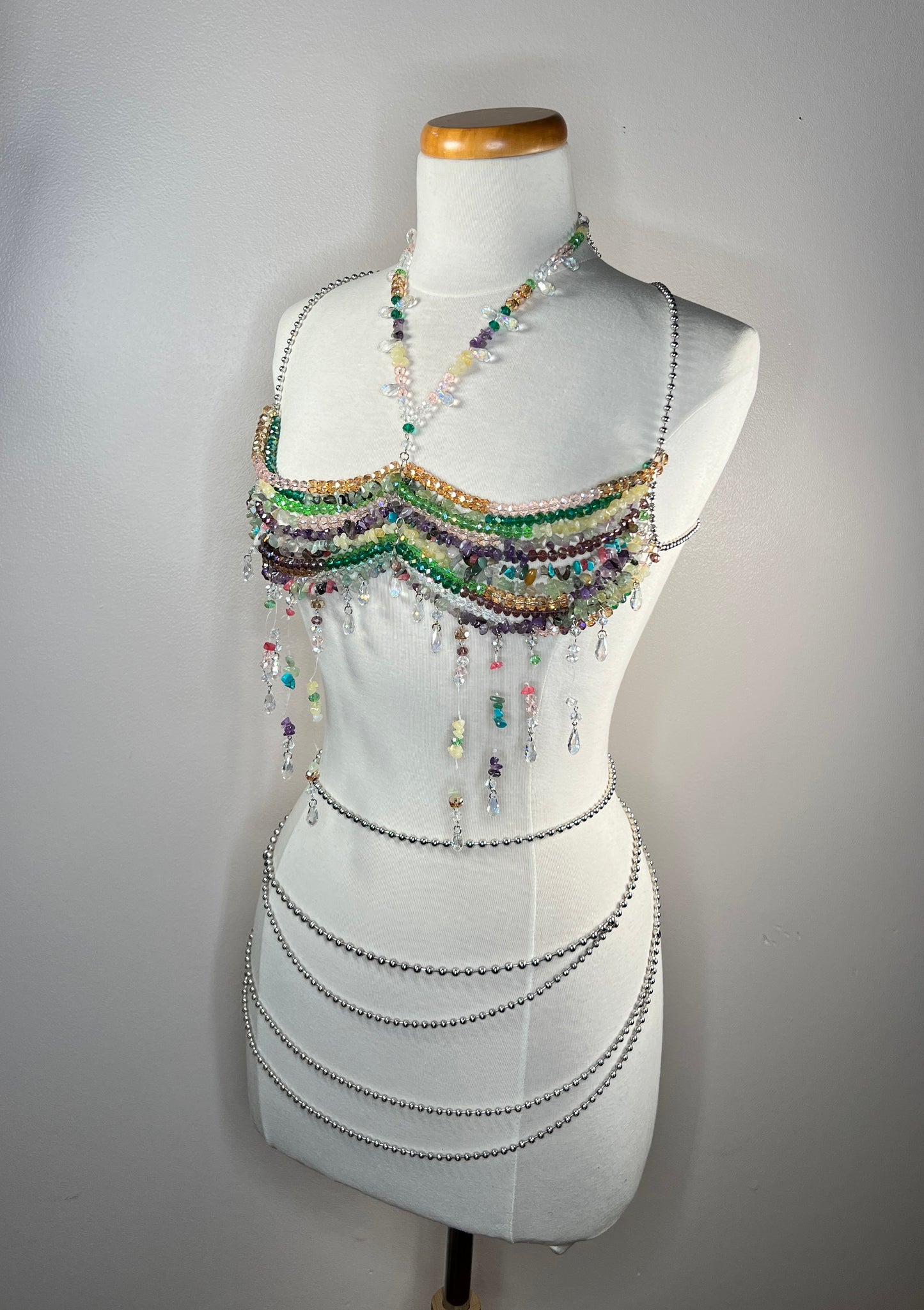 Beaded Top - Rainbow Palette