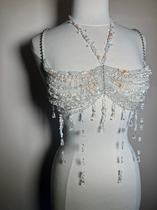 Beaded top - White/Ivory Palette